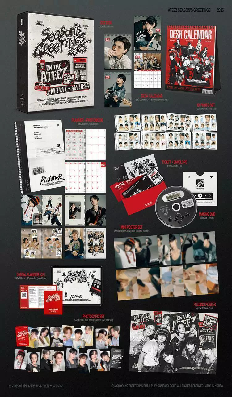 ATEEZ 2025 Season's Greeting con Beneficio de KQ Shop PREVENTA