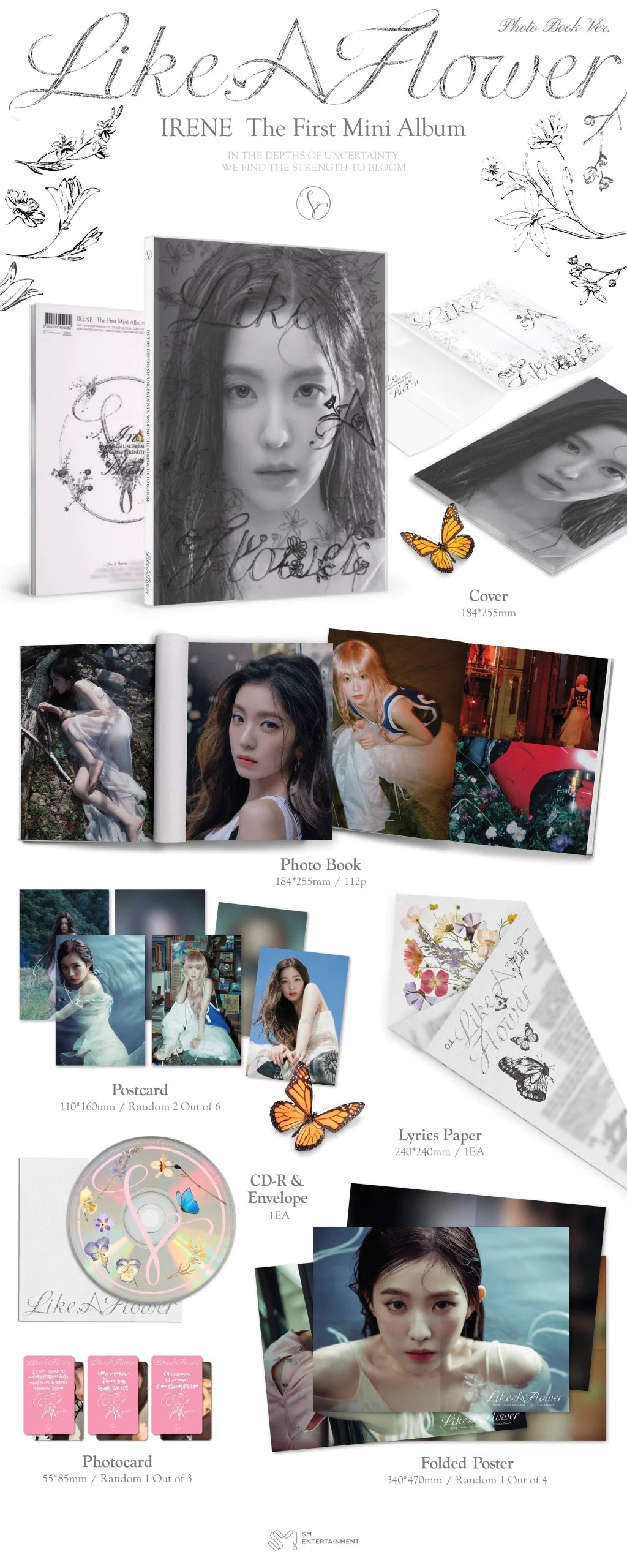 IRENE 1st Mini Album Like a Flower Photobook ver.