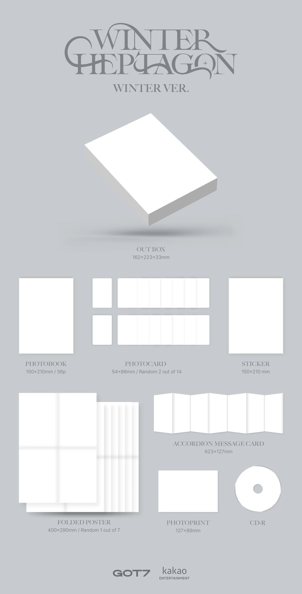 Got7 Mini Album Winter Heptagon PREVENTA