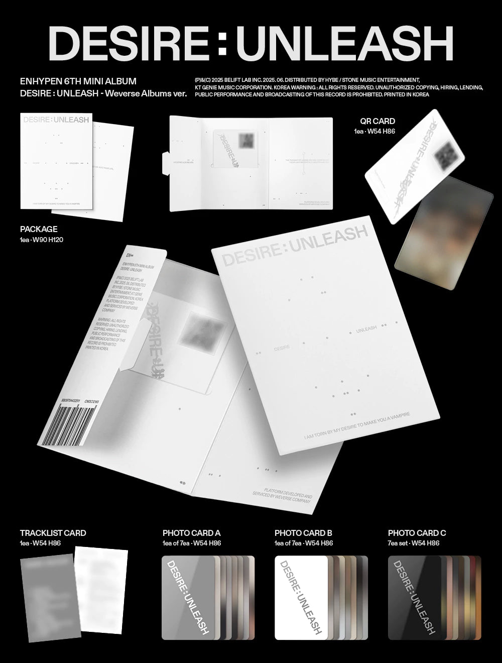 Enhypen DESIRE : UNLEASH Weverse Album Ver. PREVENTA