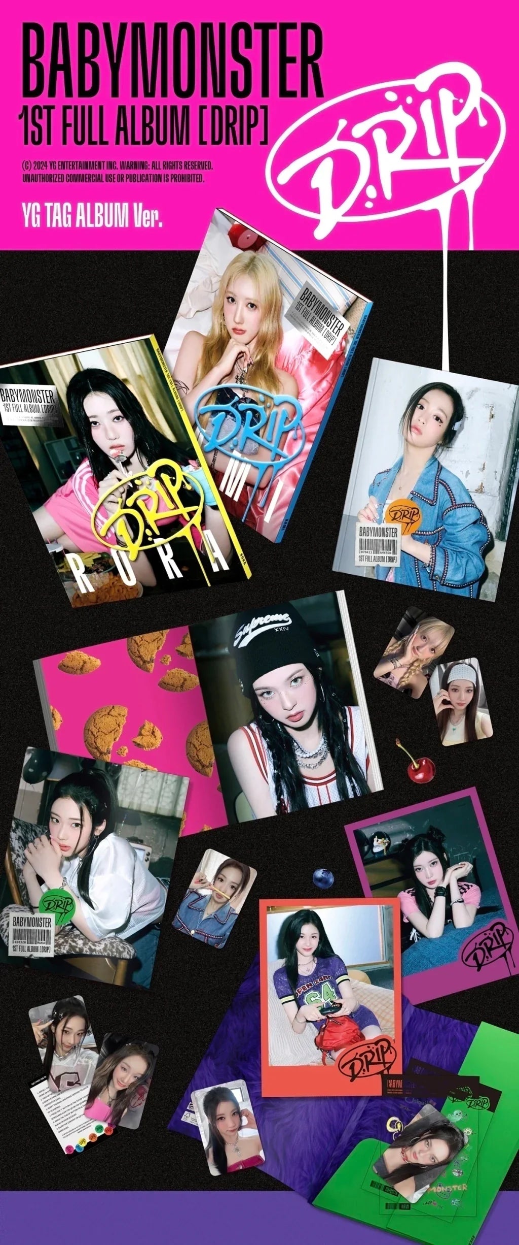 BABYMONSTER 1st Full Album DRIP YG Tag Ver. Random PREVENTA