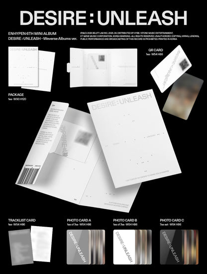 Enhypen DESIRE : UNLEASH Weverse Album Ver. PREVENTA