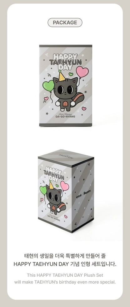 TXT Happy Taehyun Day Da-go-Nyang Plush Set PREVENTA